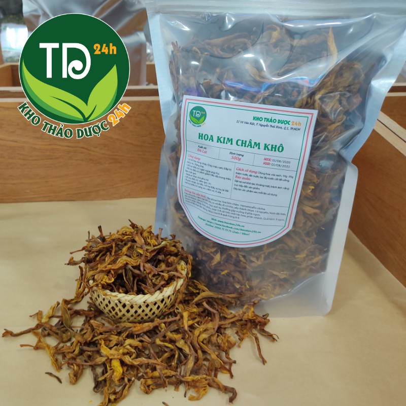 [500 gram] Hoa kim châm khô làm đẹp da| Kho thảo dược 24h