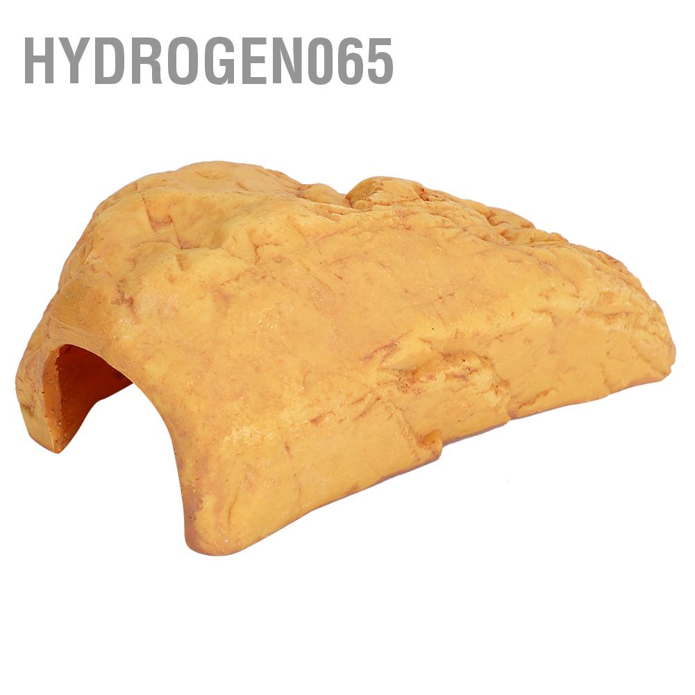 Hydrogen065 Nơi trú ẩn bằng nhựa cho bò sát Trang trí hồ cá Nhân tạo Hang náu ổn định mềm