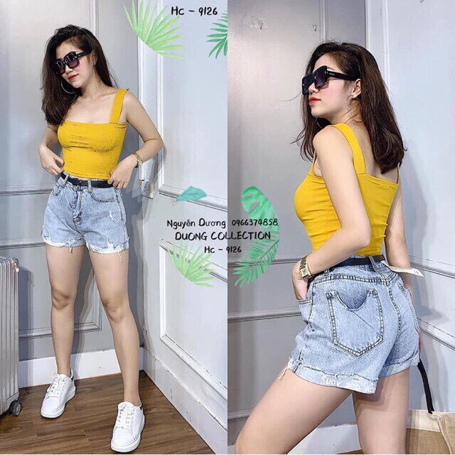 ÁO 2 DÂY BẢN TO DÁNG CROPTOP CHẤT LEN TĂM/LEN GÂN