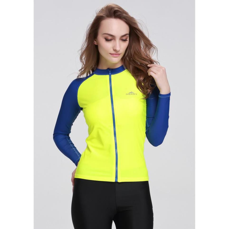 LẺ ÁO BƠI NỮ DÀI TAY KÉO KHÓA thun lạnh dày đẹp hàng SBART  ྇  ཾ ་ * | BigBuy360 - bigbuy360.vn