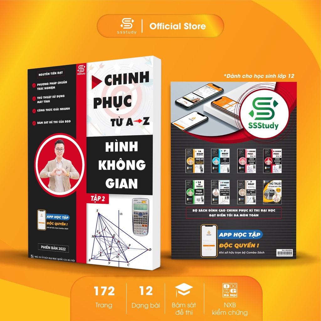 Sách Chinh phục từ A-Z Hình không gian biên soạn bởi thầy Nguyễn Tiến Đạt - Tập 1 (Lớp 11)