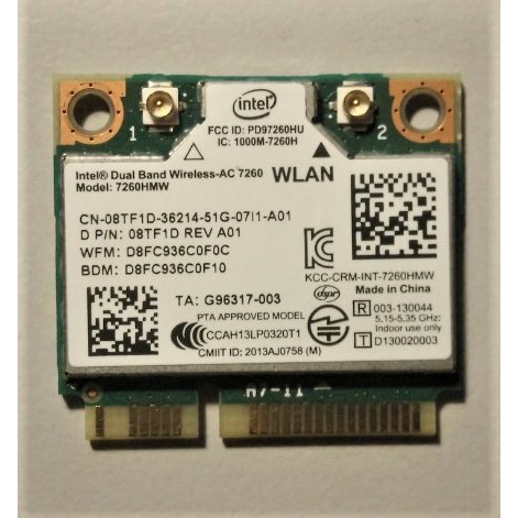 Wifi Laptop Dell ISP 3559, 3542, 5468, 5568, HP 15,HP 14 dualband 2.4Ghz/ 5Ghz