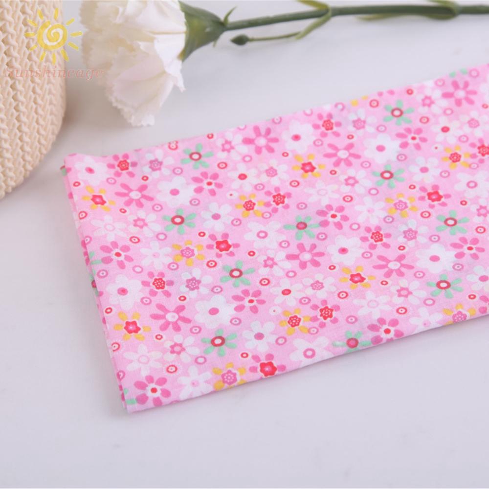 Set 7 Tấm Vải Cotton 25x25cm In Họa Tiết Hoa Dùng May Vá