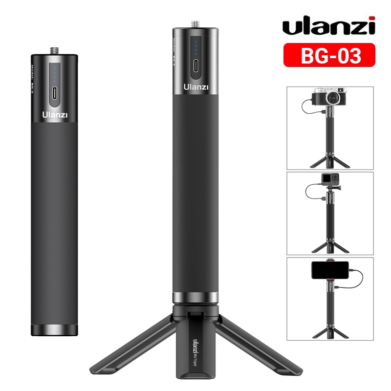 Ulanzi BG3 Pin 10,000 Mah - Tay cầm kiêm pin sạc dự phòng cho Spotcam, điện thoại, máy ảnh