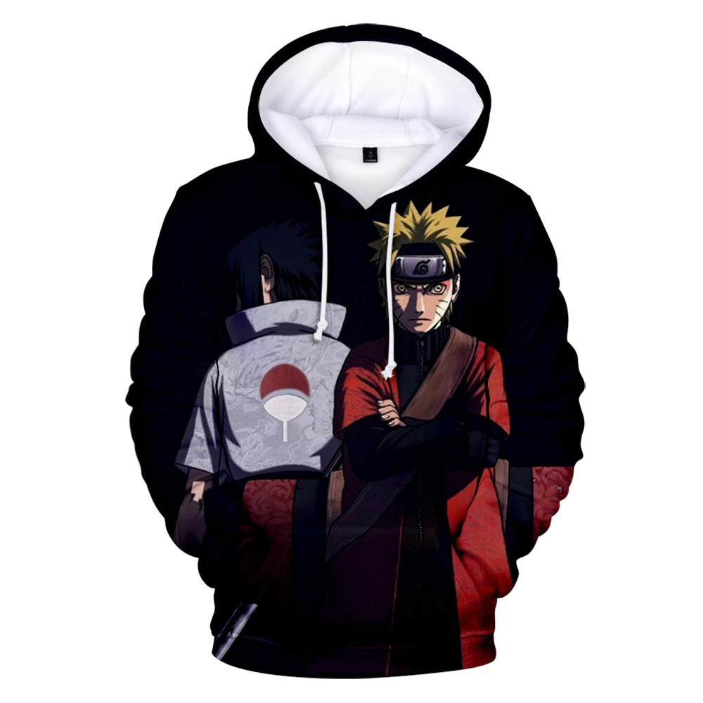 Áo Hoodies Có Nón Dài Tay In Hình Naruto