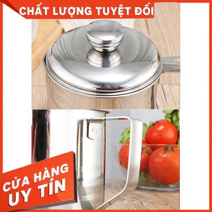 [Freeship - Hàng loại 1] Ca inox lọc dầu mỡ 1,2 lít lọc cặn dầu ăn, mỡ thừa