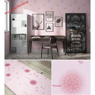 Combo 10m giấy dán tường Bồ công anh hồng có keo sẵn