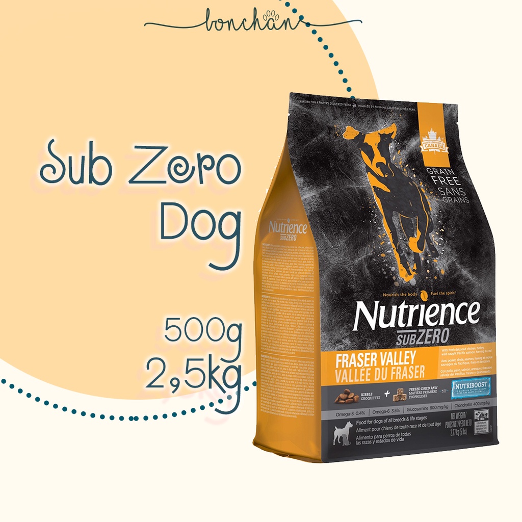 Hạt Nutrience Sub Zero cho chó mọi lứa tuổi túi 500g - 2,27kg