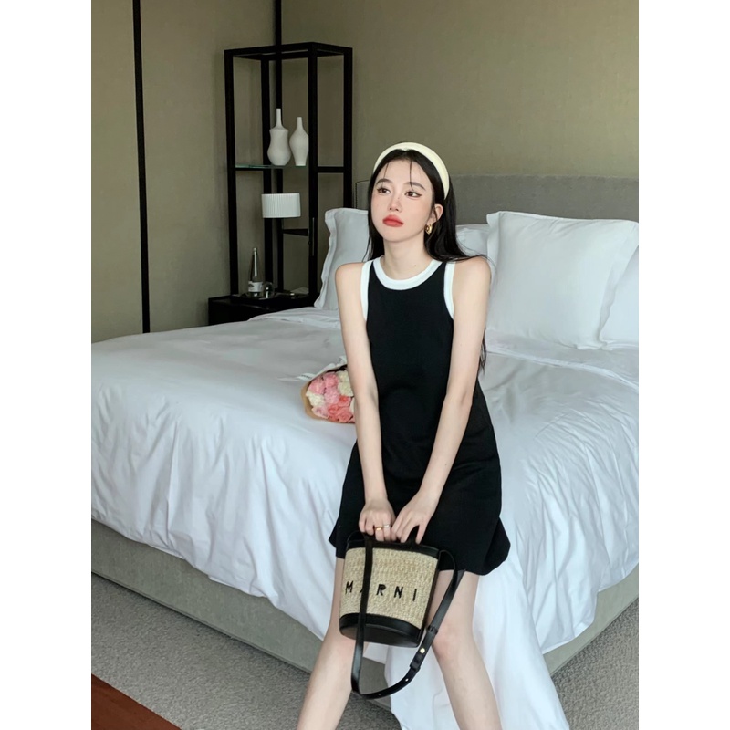 Cocory vn Đầm Dệt Kim Sát Nách Dáng Ôm Quyến Rũ Thời Trang Mùa Hè Cho Nữ