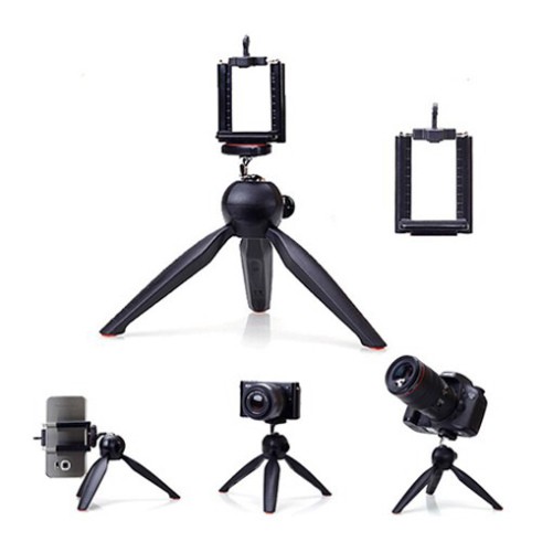 Chân đế kẹp điện thoại, máy ảnh Tripod mini Yunteng YT228 - MT01 chống trượt 3 chân xoay 360 độ + Đầu kẹp