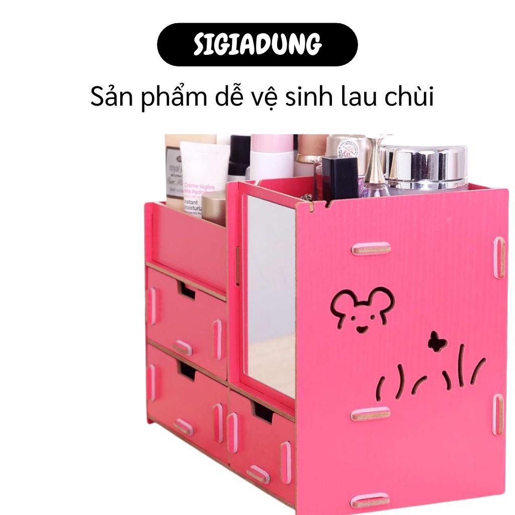 [SGD] Kệ Mỹ Phẩm - Kệ Đựng Mỹ Phẩm Son Có Gương Giúp Đựng Đồ Makeup Trang Điểm 3123