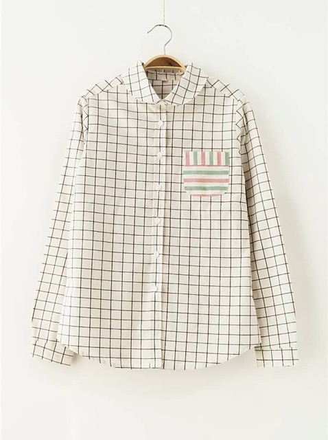 Áo sơmi trắng linen thêu hoạ tiết lẻ size