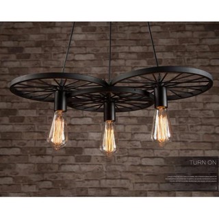 ĐÈN THẢ KHUNG SẮT 3 BÁNH XE TH024-3 THẶNG BÓNG ĐÈN LED
