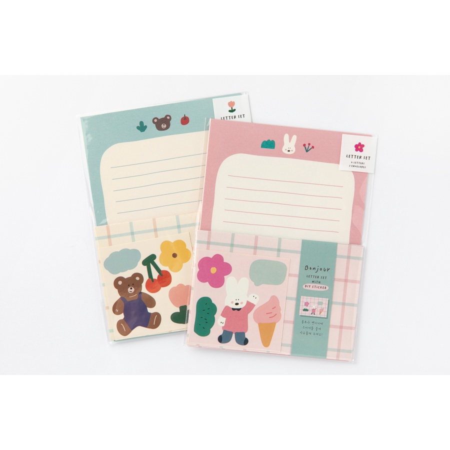 Set Thiệp Phong Bì ARTBOX Hàn Quốc Hình Gấu Xinh Xắn