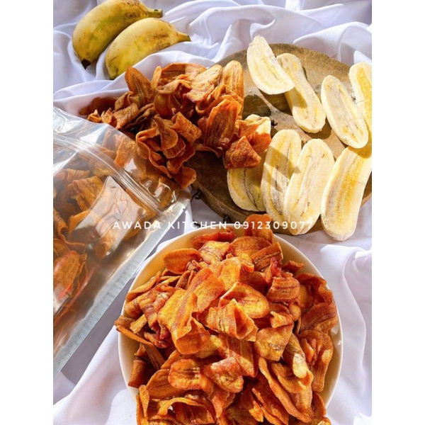 1Kg Chuối Sấy Giòn Không Đường Ăn Kiêng ⚡ FREESHIP ⚡Đồ Ăn Vặt Đặc Sản Gia Lai