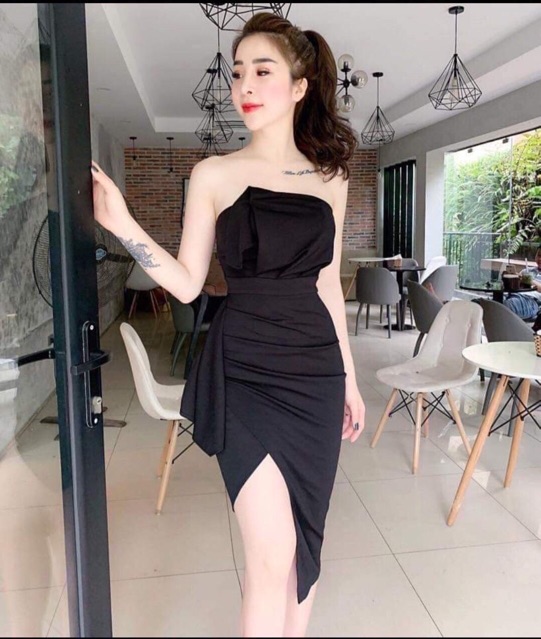 ✅ĐẦM DỰ TIỆC BODY ÔM CÚP NGỰC XẾP LY CÓ MÚT NGỰC GIÁ RẺ