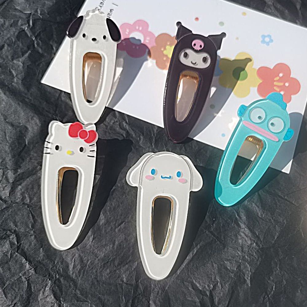 Kẹp tóc bằng acrylic hình cún Cinnamon Melody dễ thương phong cách Hàn Quốc cho nữ