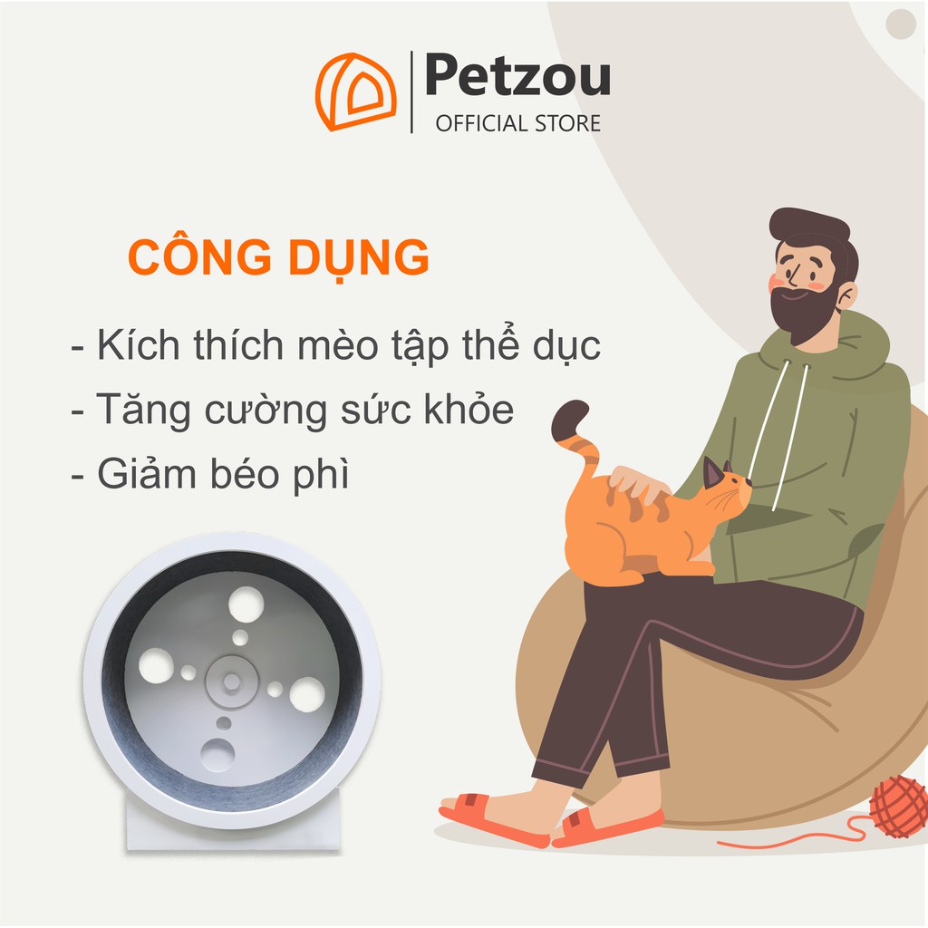 Bánh xe chạy bộ cho mèo Catwheel CW002 - Nội Thất Thú Cưng Petzou