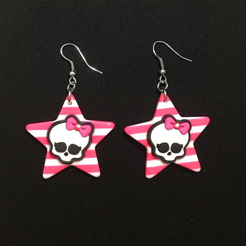 Bông Tai Hình Xương Cá Kẻ Sọc / Ngôi Sao Độc Đáo Thời Trang Cho Nữ