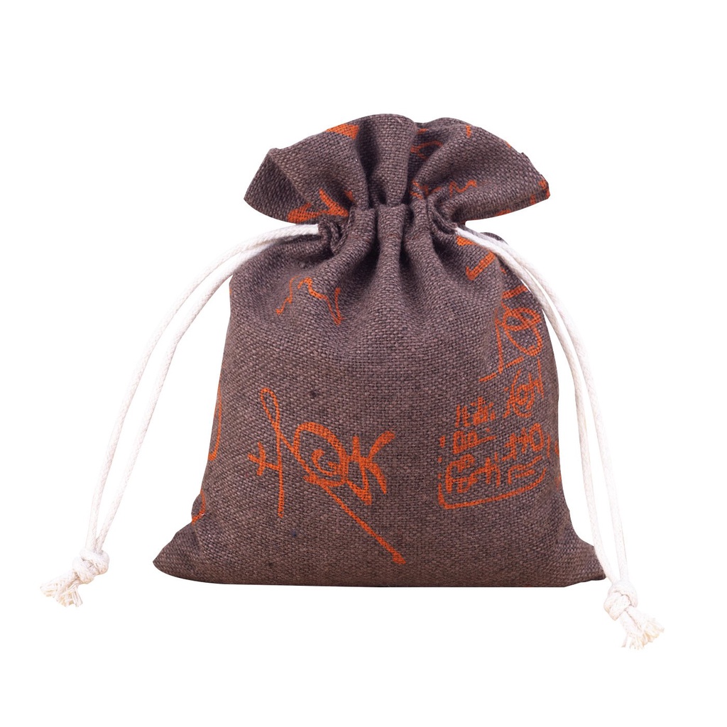 Túi cotton lanh màu trắng xanh dương có logo tùy chỉnh cho Tết Đoan Ngọ