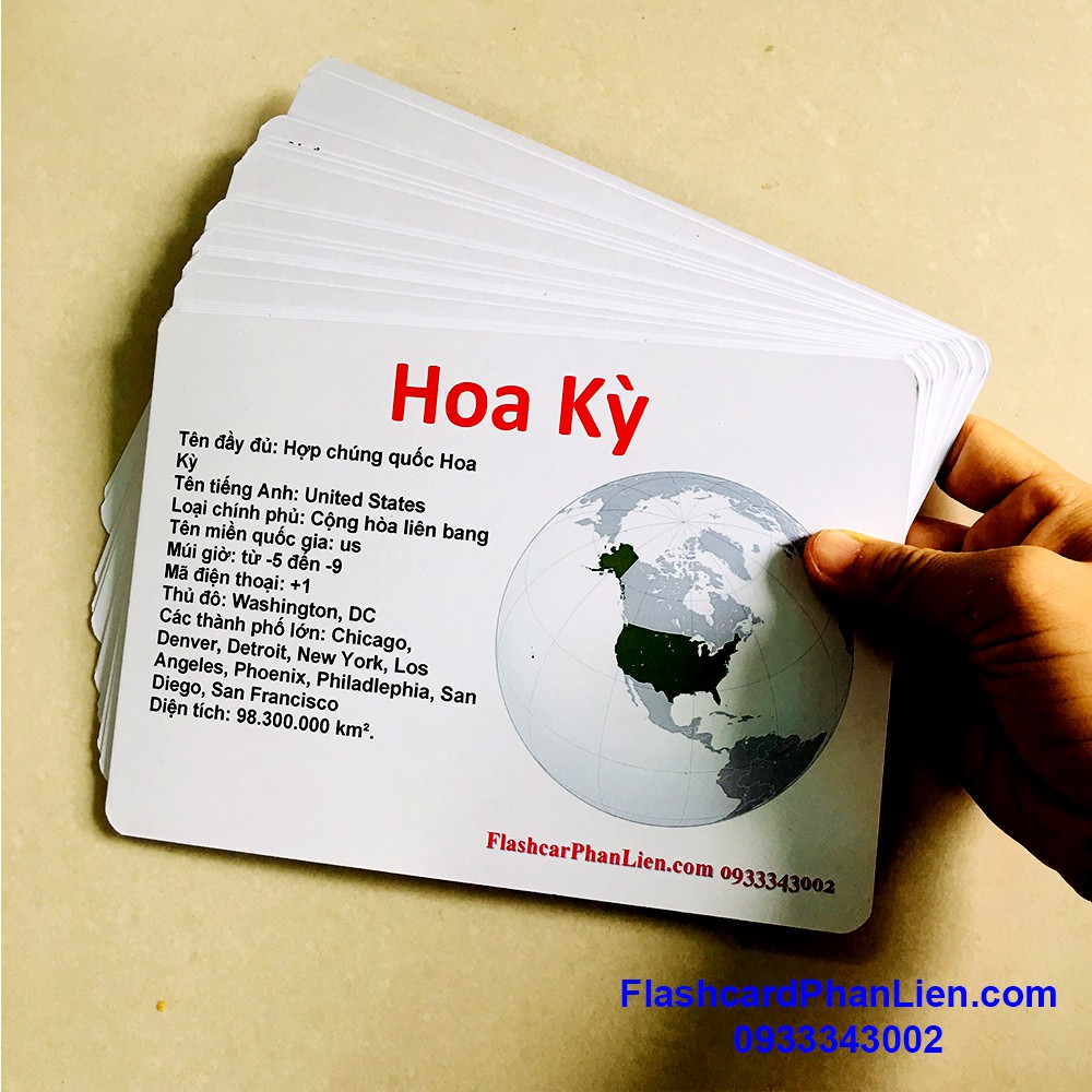 Thẻ học thông minh 20 cờ các nước nổi tiêng trên thế giới flashcard kiêm sách bìa cứng