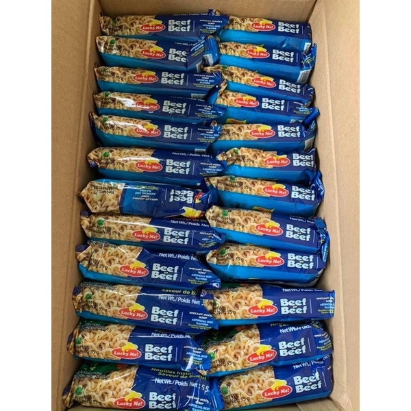 Lốc 4 gói mì Lucky Me Hương Bò/ Hương Gà 55g/gói | BigBuy360 - bigbuy360.vn