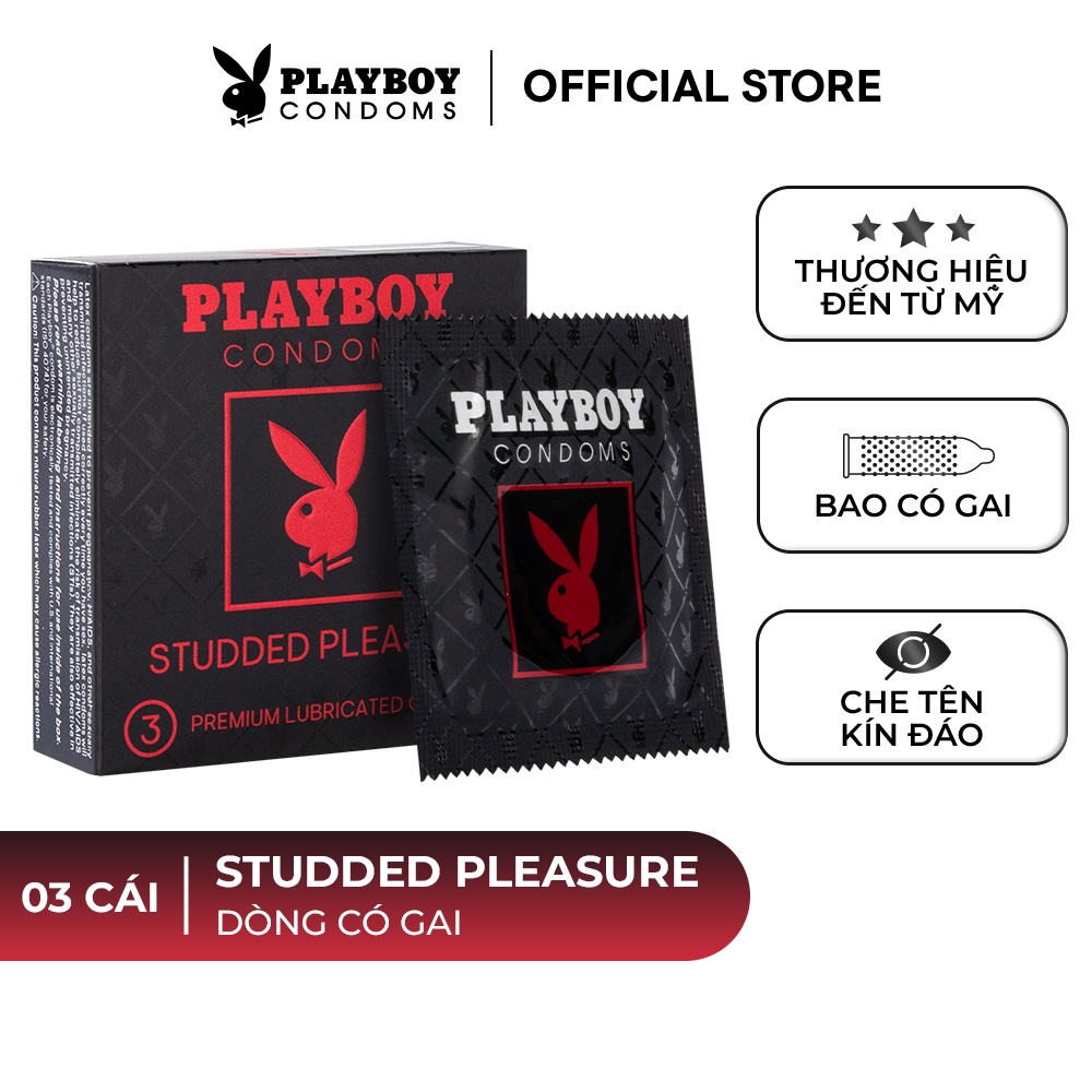 Bao Cao Su PLAYBOY Studded Pleasure hộp 3 cái