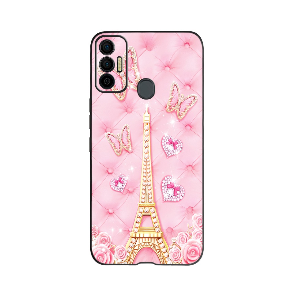 Ốp Điện Thoại Silicone TPU Mềm Họa Tiết Hoa Đáng Yêu Cho Tecno Spark 7T 7 T Spark7