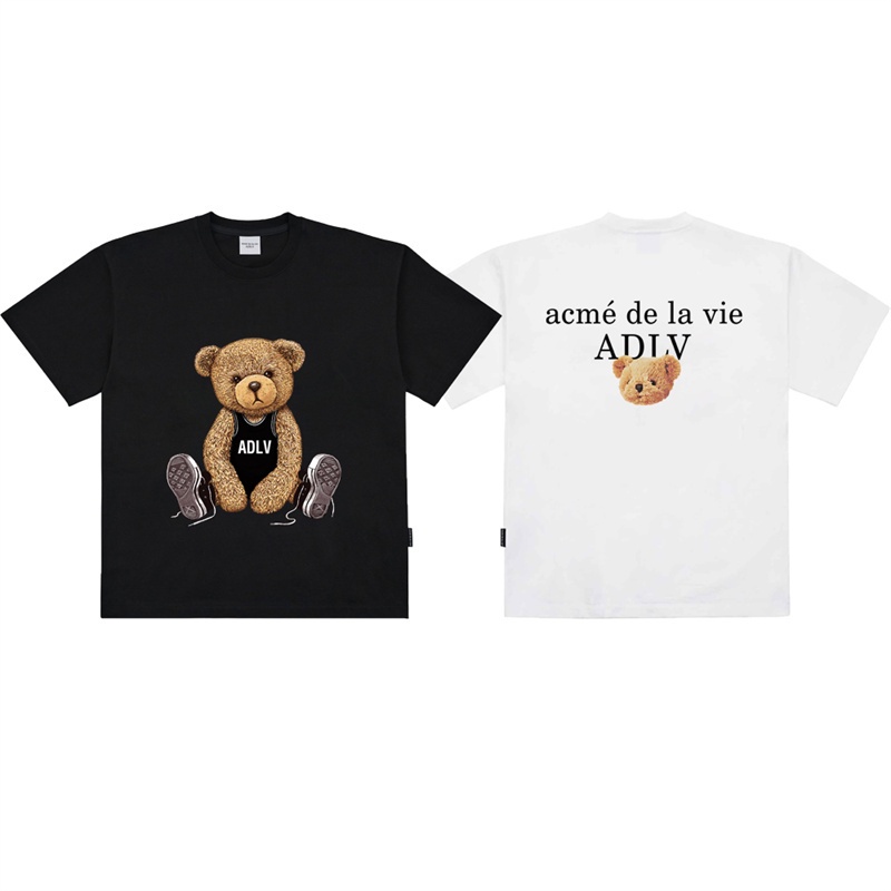 Áo Thun Cotton Tay Ngắn Dáng Rộng In Chữ acme-de-Lie Thời Trang Cho Cặp Đôi