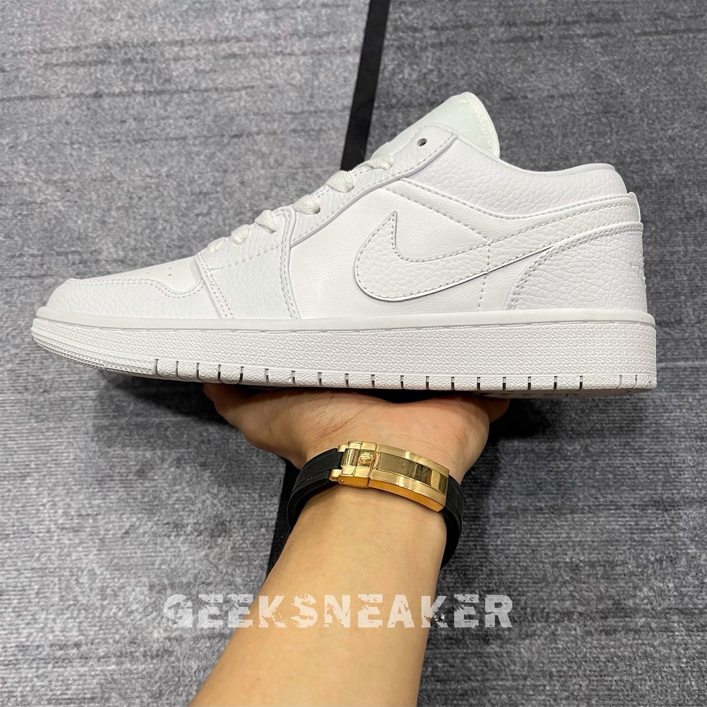 [Geeksneaker] Giày Sneaker cổ thấp - Jordan 1 Low All WHITE | BigBuy360 - bigbuy360.vn