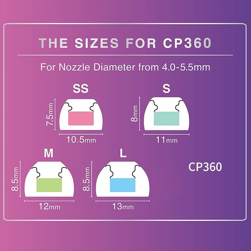 Nút tai nghe không dây Spinfit Cp360 bằng silicone