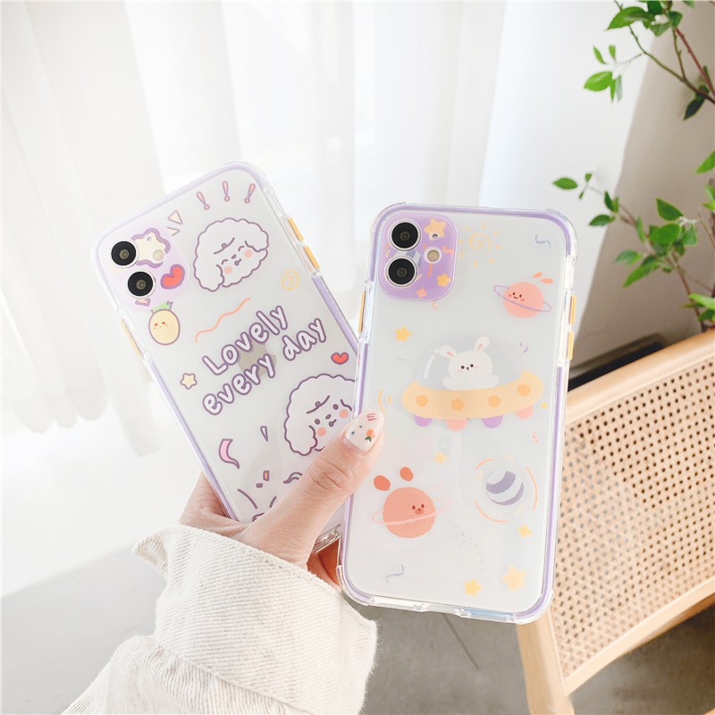 Ốp lưng iphone Lovely Everyday viền màu chống trượt 6/6plus/6s/6splus/7/7plus/8/8plus/x/xs/11/12/pro/max/plus/promax