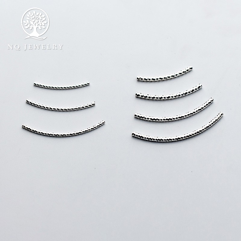 Combo 5 charm bạc ống xoắn họa tiết xỏ ngang - NQ Jewelry