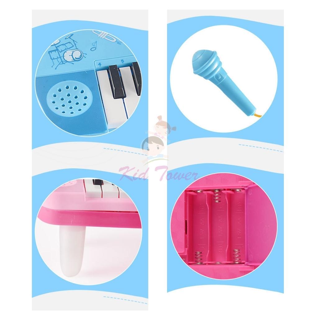 Đàn piano cho bé kèm mic đồ chơi có nhạc (tặng kèm 3 pin AA) (Kid Tower: 73)