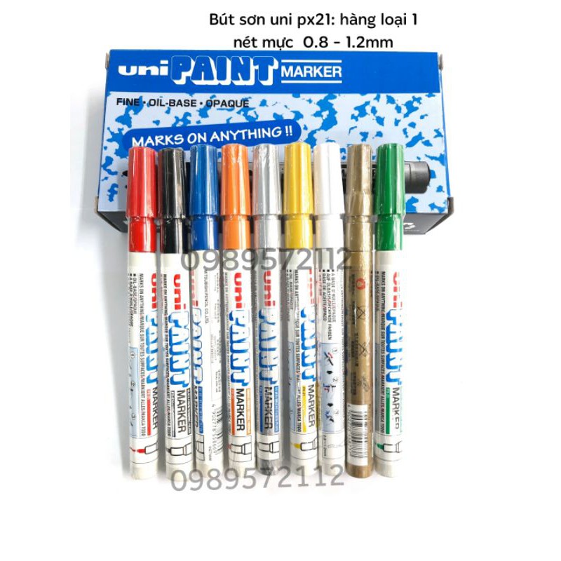 Bút sơn uni PX21-vẽ giày-vẽ lốp- bút repaint loại bé nét 0.8mm-1.2mm