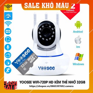 Camera IP YooSee Tiếng Việt Và Thẻ Nhớ 32Gb Yoosee Chuyên Dụng