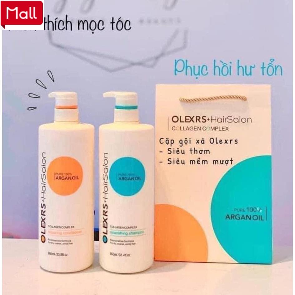 Bộ Gội Xả Olexrs Hair Salon Collagen Anh - Mọc Tóc, Phục Hồi Tóc, Chống Rụng Tóc, Tóc Nhuộm 365 _Shopee Mall