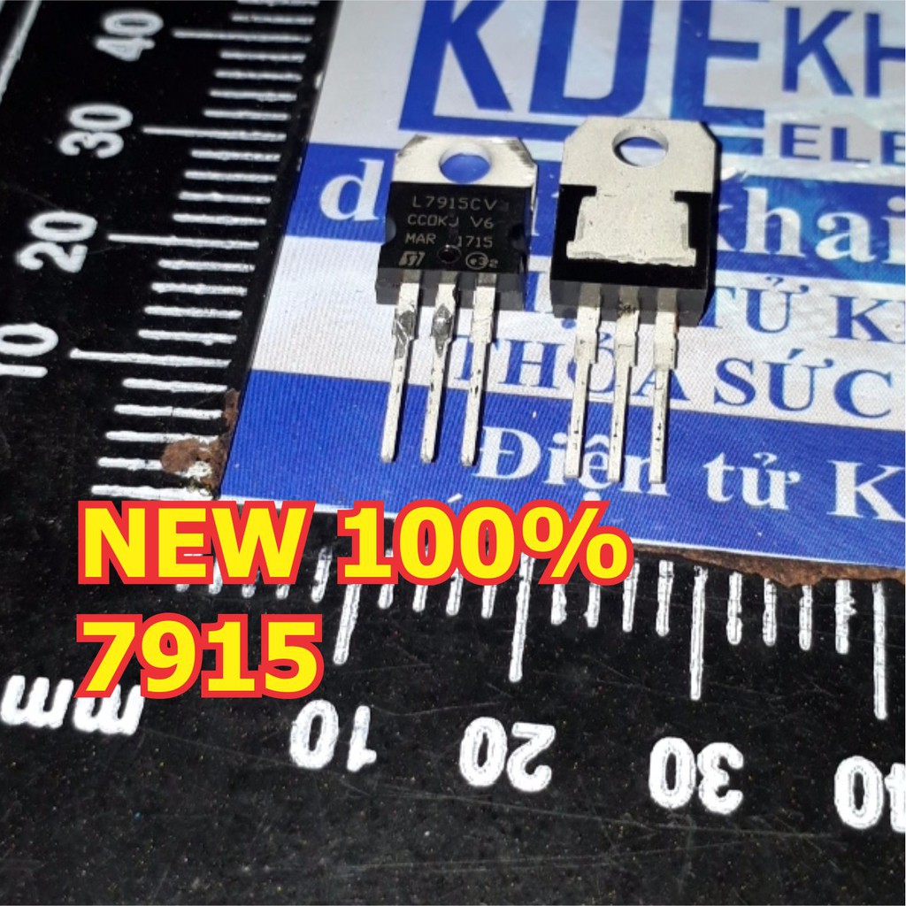 10 con L7915CV 7915 TO-220 15V/1.5A IC NGUỒN ỔN ÁP ÂM (giá 10 con) KDE1320