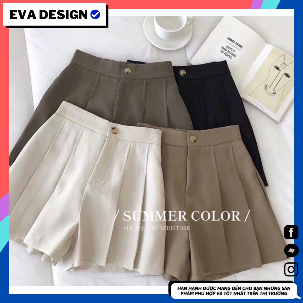 Quần short nữ xếp ly siêu hot 2021 , quá dễ mix đồ chất kaki đẹp