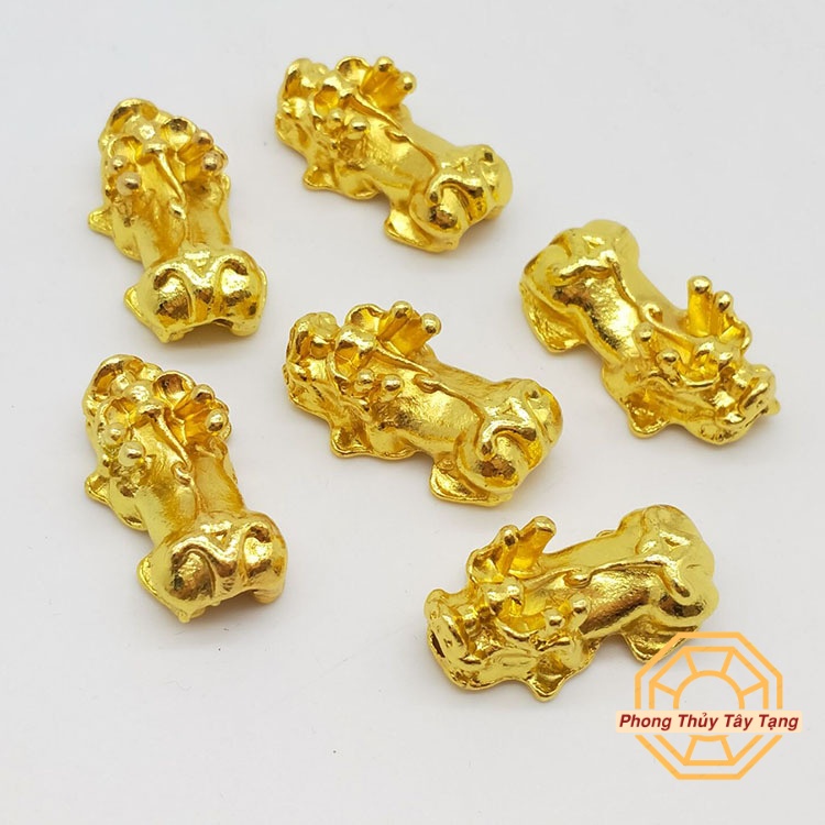 Charm Tỳ Hưu, Bi Vàng mix Vòng tay - Phong Thuỷ Tây Tạng