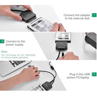  Cáp USB 3.0 to SATA HDD 2.5 và 3.5 Ugreen 20611