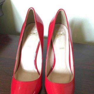 Giày cao gót Calla đế đỏ màu đỏ 9-10p