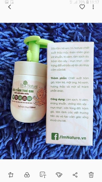 {FREESHIP} SỮA TẮM BÉ I'M NATURE THÀNH PHẦN 100% TỪ THIÊN NHIÊN