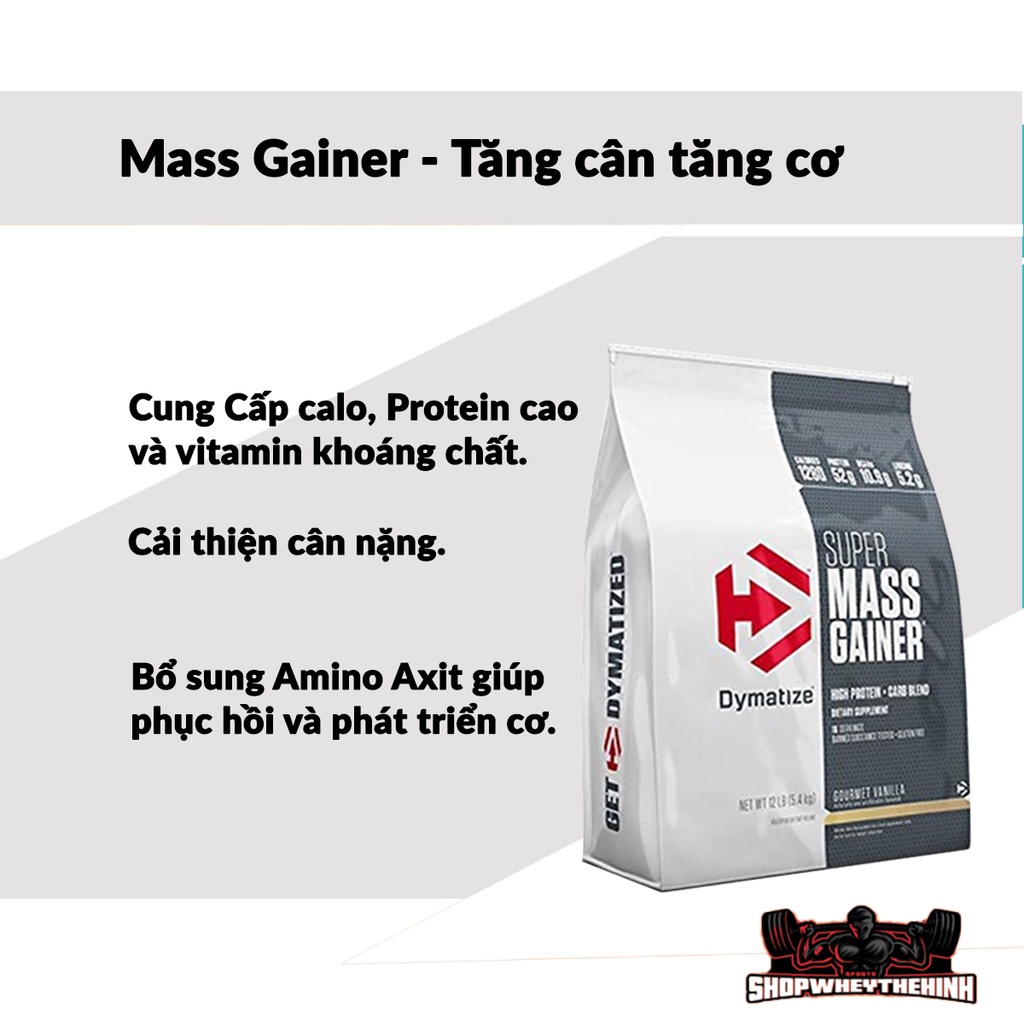 SUPER MASS - Sữa Dinh Dưỡng Hỗ Trợ Tăng Cân (12lbs )