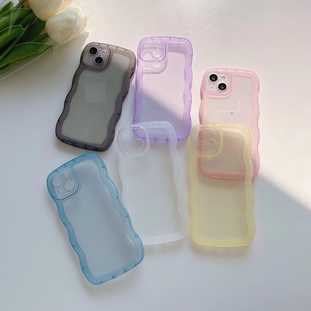 Ốp Điện Thoại Trong Suốt Họa Tiết Gợn Sóng Cho Iphone 12 pro max 11 pro max xs max xr x 7 8 plus