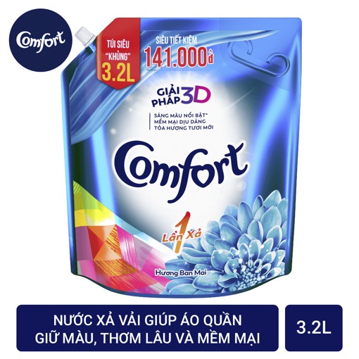 Nước xả vải Comfort 3,2 Lít chọn màu