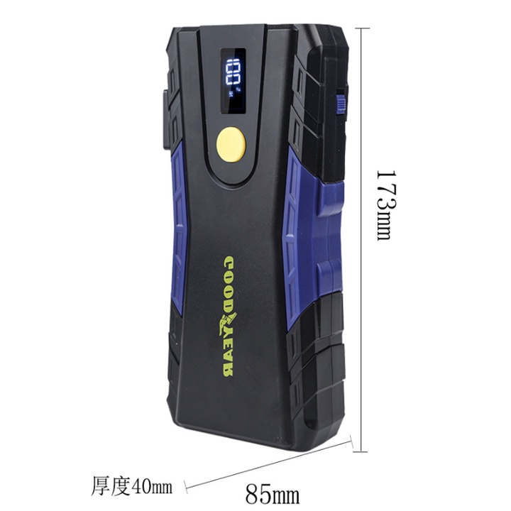 Kích nổ xe ô tô, kiêm pin sạc dự phòng. Thương hiệu cao cấp Goodyear GY-5229, 12000mAh [CHÍNH HÃNG - BẢO HÀNH 1 NĂM]