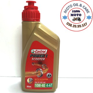 Dầu nhớt xe máy CASTROL POWER 1 SCOOTER 0.8L