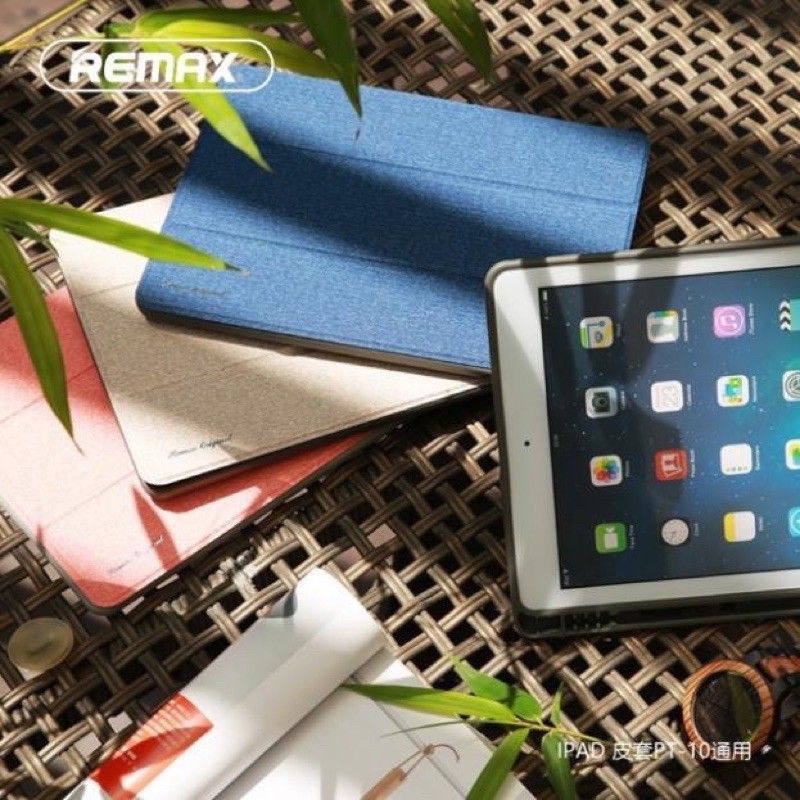 Bao da Remax cho iPad Air 4 10.9’ 2020, iPad Pro 11 2020 Lưng dẻo bao vải có khay để bút