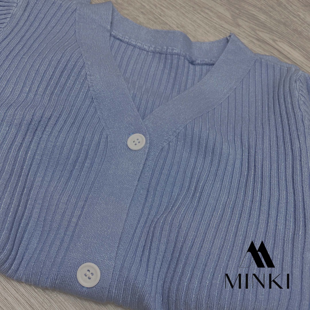 ÁO CARDIGAN LEN CÚC TRẮNG - LEN CAO CẤP CO GIÃN SIÊU TỐT - MÀU XANH/ HỒNG/ TRẮNG | BigBuy360 - bigbuy360.vn